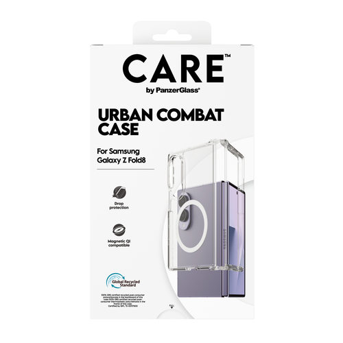 PanzerGlass CARE™ by PanzerGlass® Urban Combat Case Transparent w. White Qi Samsung Fold8 – image 3
