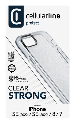 Cellularline Clear Strong - iPhone SE (2022) / SE (2020) / 8 / 7 Hard case with rubber edges – image 7