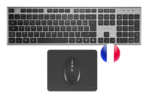 Tacens 6ZENITHFR keyboard Mouse included Home/Office RF Wireless AZERTY French Grey