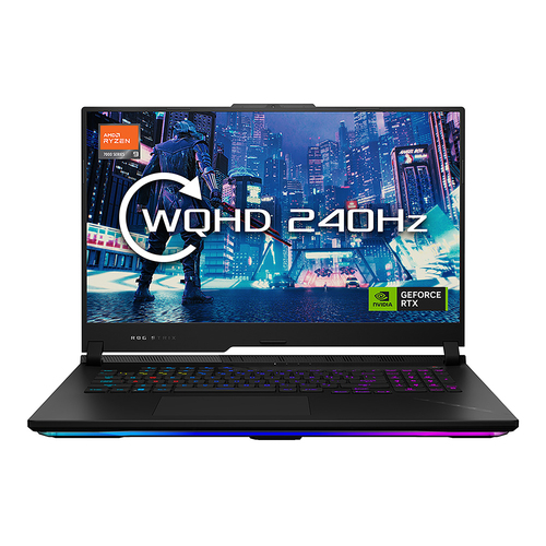 ASUS ROG Strix SCAR 17 G733PZ-LL002W AMD Ryzen™ 9 7945HX Ноутбук 43,9 cm (17.3") Wide Quad HD 32 GB DDR5-SDRAM 1 TB Твердотельный накопитель (SSD) NVIDIA GeForce RTX 4080 Wi-Fi 6E (802.11ax) Windows 11 Home Черный