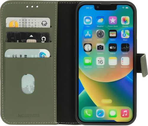 Mobiparts Leather 2 in 1 Wallet Case Apple iPhone 14 Green – image 2