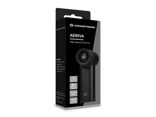 Conceptronic AERIVA02B High-Speed Turbo Fan, Aluminum Body – image 2