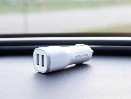 Mobiparts Car Charger Dual USB 4.8A White, afbeelding 4