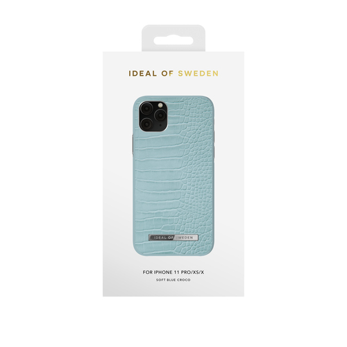 iDeal of Sweden Atelier Case iPhone 11P/XS/X Soft Blue Croco – image 1