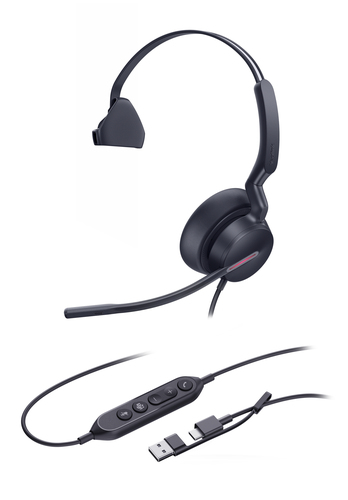 Yealink UH46 Mono Teams USB-C/A - headset, afbeelding 3