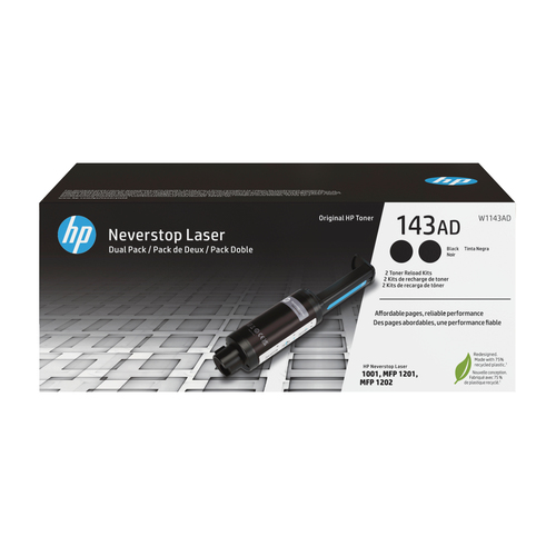 Original HP 143AD Black Toner Reload kit (Dual Pack) - image 1