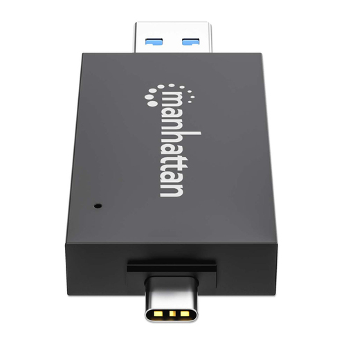 Manhattan 102735 geheugenkaartlezer USB 3.2 Gen 1 (3.1 Gen 1) Type-A/Type-C Zwart, Transparant, afbeelding 5