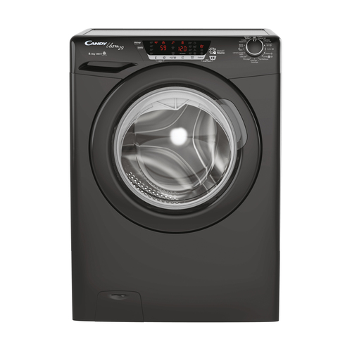 Candy HCUW485TWMBBE-47 washer dryer Freestanding Front-load Black – image 1
