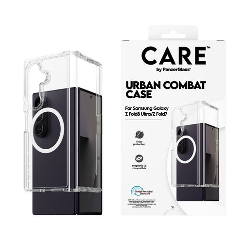 PanzerGlass CARE™ by PanzerGlass® Urban Combat Case Transparent w. White Qi Samsung Galaxy Fold8 Ultra | Fold7 – image 2