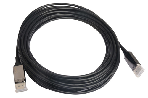 TECHLY DisplayPort AOC Anschlusskabel 8K Glasfaser DisplayPort Kabel 10m schwarz Unempfindlich gegenueber elektromagn.Stoerungen