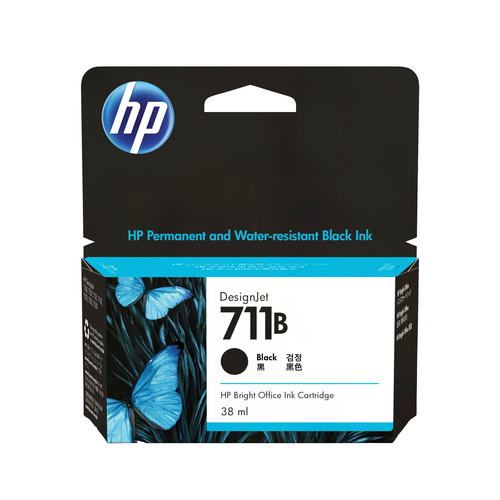 HP 711B 38ML MATTE BLACK INK CARTRIDGE - T100 / T120 / T125 / T130 / T520 / T530