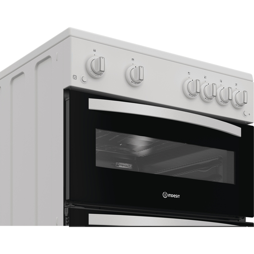 Indesit ITG6GW 60cm Twin Cavity Gas Cooker in White 4 Gas Burners 72 L - image 4