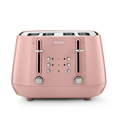Delonghi Eclettica CTY4003.PK 4-Slice Toaster - Pink - image 1
