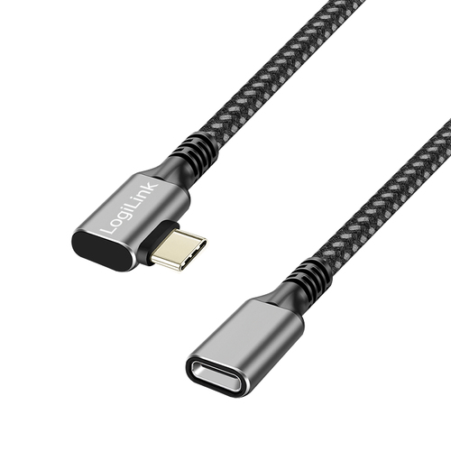 LogiLink CUA0111 USB-kabel USB 3.2 Gen 2 (3.1 Gen 2) 1 m USB C Zwart, Grijs