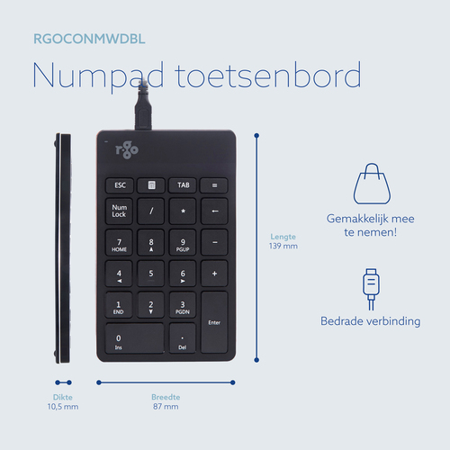 R Go Numeriek Toetsenbord Compact break - Toetsenpaneel, afbeelding 8