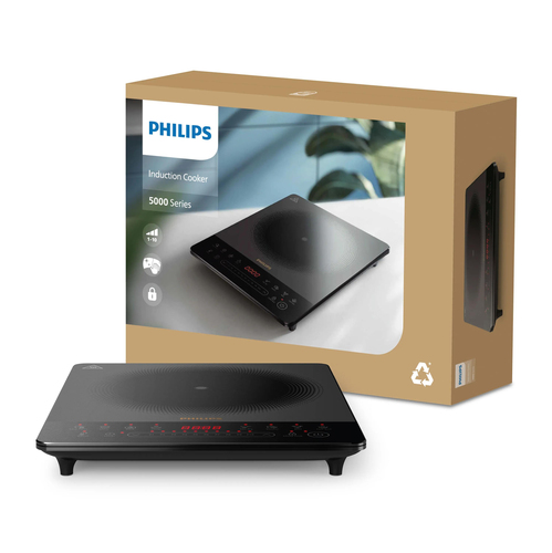 Philips 5000 series HD5850/90 hob Black, Grey Countertop – image 5