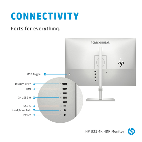 HP U32 4K HDR Monitor – image 6