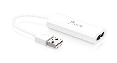 j5create JUA195 USB grafiskais adapteris Balts