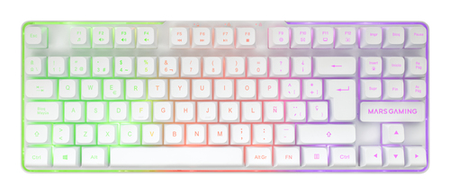 Mars Gaming MCPWTKLWES keyboard Mouse included RF Wireless + USB QWERTY Spanish White – image 4