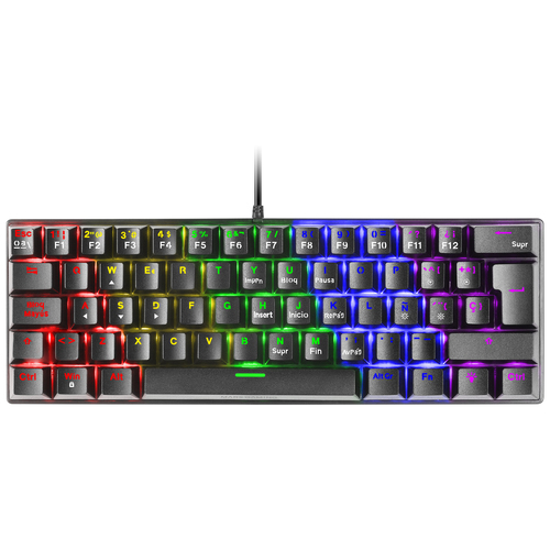 Mars Gaming MK60 keyboard USB QWERTY Spanish Black