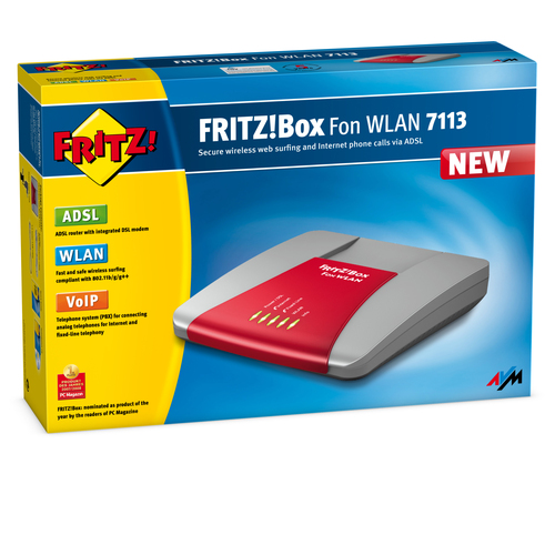 FRITZ! 7113 wireless router Red – image 4