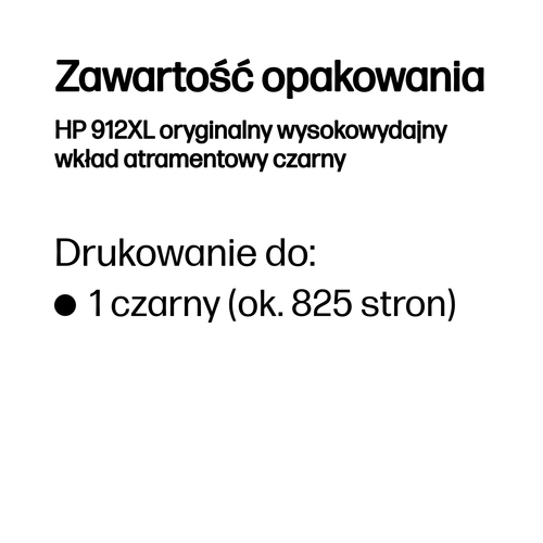 Tusz oryginalny HP 912XL Czarny (3YL84AE)