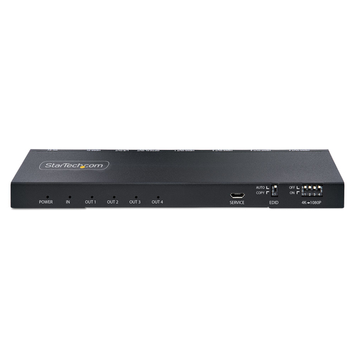 StarTech.com Splitter Divisor HDMI de 4 Puertos, Vídeo HDMI 2.0 de 4K a 60Hz, Multiplicador HDMI 4K con Escalador incorporado, HDMI de 1 Entrada y 4 Salidas, Audio 3,5 mm