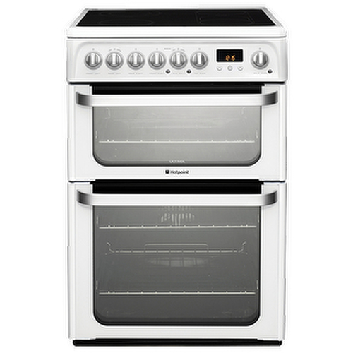 Hotpoint HUE61PS cooker Freestanding cooker Electric Ceramic hob White