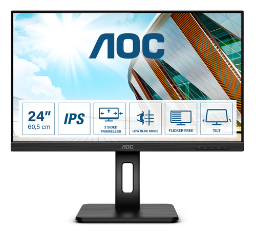 AOC P2 24P2Q монитор для ПК 60,5 cm (23.8") 1920 x 1080 пикселей Full HD LED Черный