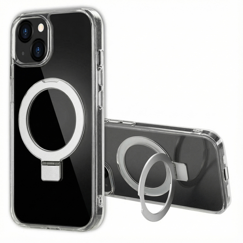 Accezz Ring Stand Backcover met MagSafe iPhone 13 - Transparant