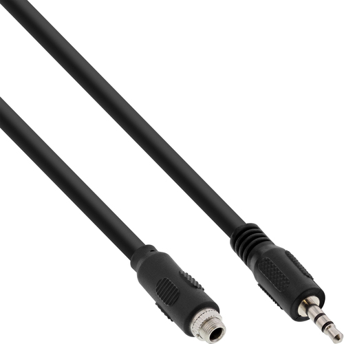Product image: InLine Audio adapter cable, 3.5mm Stereo male/female with thread , 0.6m