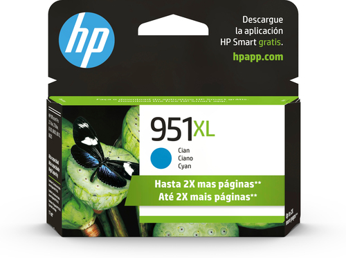 TINTA HP 951 XL CN046AL CYAN OFFICEJET 8100/8600 ALTO RENDIMIENTO 1 500 PAG  CN046AL - CN046AL