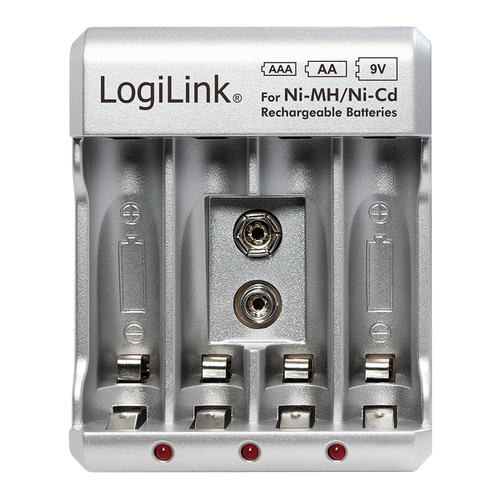 ZUB Logilink Battery Charger 4x AA or 4x AAA 1x 9V battery