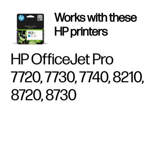 HP 953XL High Yield Cyan Original Ink Cartridge (F6U16AE) - image 2
