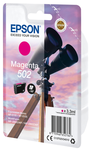 Original Epson 502 Magenta Ink Cartridge - image 2