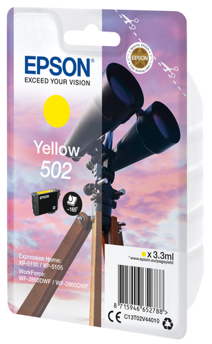 Original Epson 502 Yellow Ink Cartridge - image 2