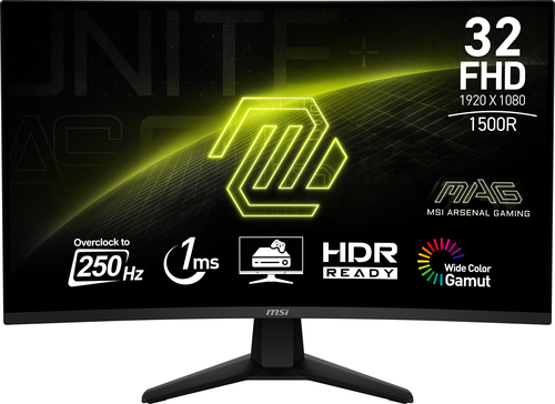 Msi Mag 32C6X Full HD 31.5" Curved VA Gaming Monitor - Black - image 1