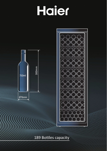 Haier Wine Bank 60 Series 5 WS190GA Compressor wine cooler Freestanding Black 189 bottle(s) – image 5