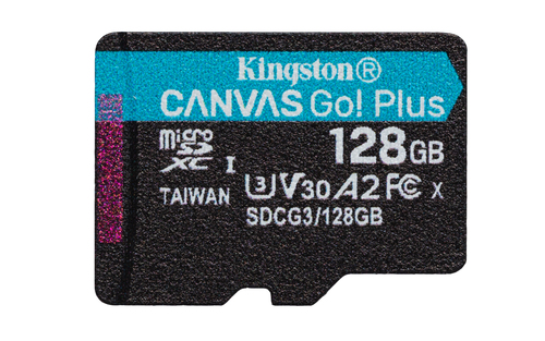 Tarjeta Microsd Kingston Canvas Go Plus 128 Gb 170R A2 U3 V30 - SDCG3/128GBSP