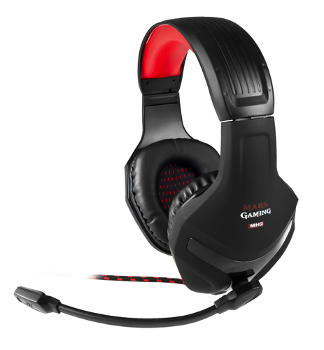 Mars Gaming MH2 headphones/headset Wired Head-band Black, Red