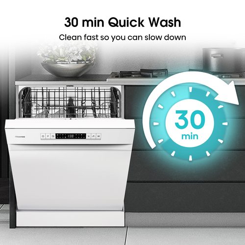 Hisense HS622E90WUK Full-size Dishwasher - White - image 4