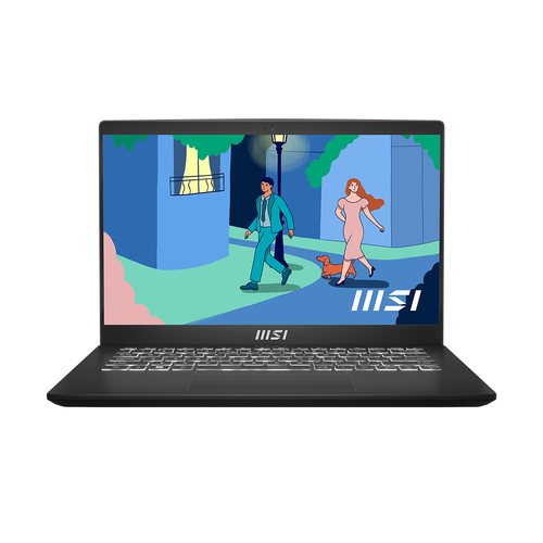 MSI Modern 14 C12M-006FR Intel® Core™ i5 i5-1235U Ноутбук 35,6 cm (14") Full HD 8 GB DDR4-SDRAM 512 GB Твердотельный накопитель (SSD) Wi-Fi 6 (802.11ax) Windows 11 Home Черный