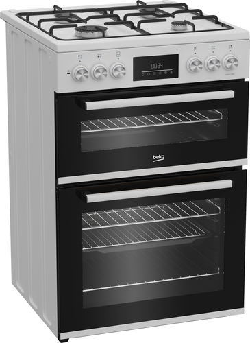 Beko FDD6231W 60cm Wide Double Oven Dual Fuel Cooker - White - A Rated, White - image 2