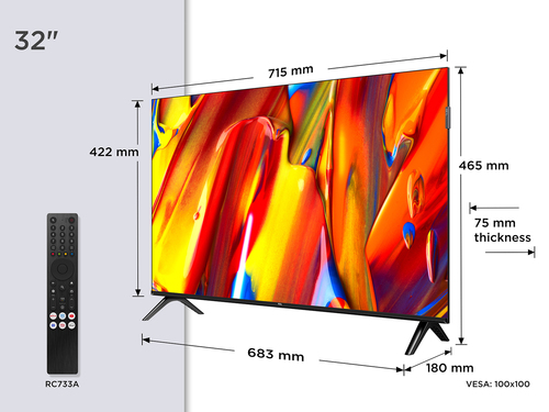 Tcl 32V5C-UK 32-Inch Qled Full HD Hdr Smart TV Google TV Dolby Audio & HDMI 2.1 - image 2