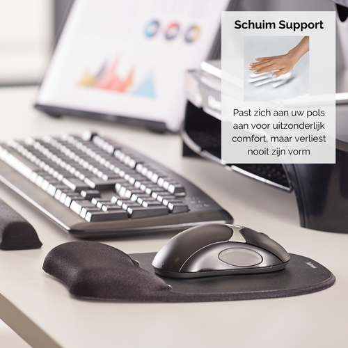 Fellowes Memory Foam - Muismat met polskussen, afbeelding 2