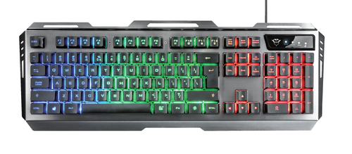 TECLADO Y MOUSE TRUST GXT 22460 845 TURAL GAMING COMBO BLA 22460 - Trust