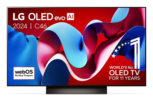 LG OLED evo OLED48C46LA телевизор 121,9 cm (48") 4K Ultra HD Smart TV Wi-Fi Черный