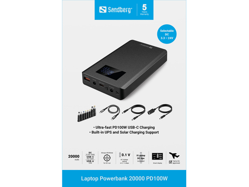 Sandberg 421-27 powerbank 20000 mAh Zwart, afbeelding 8