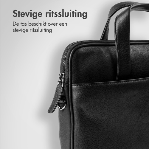 Accezz Leather Laptoptas 16 inch - Zwart, afbeelding 8