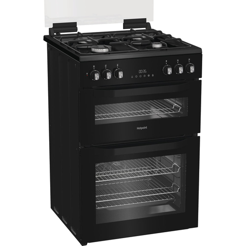 Hotpoint HDD6GDC2B1 Double Oven Dual Fuel Cooker - Black - A/A Rated, Black - image 3